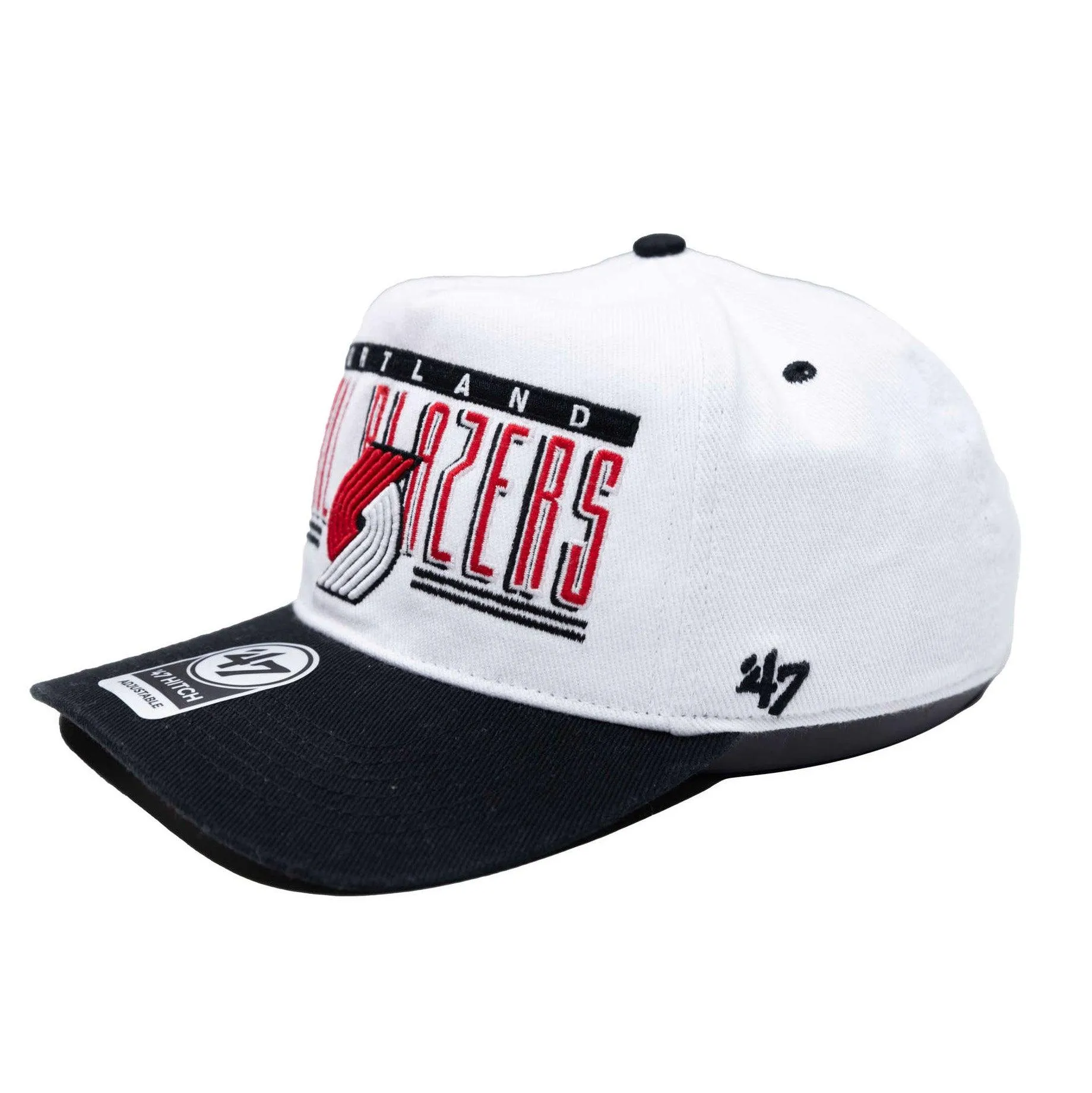 47 Brand Trail Blazers Double Baseline White Snapback