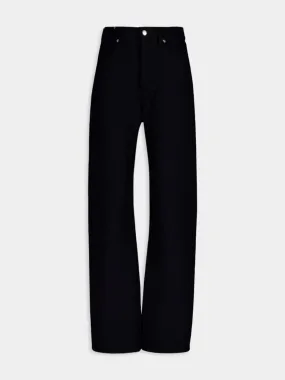 All-Over Jacquard FF Motif Denim Trousers