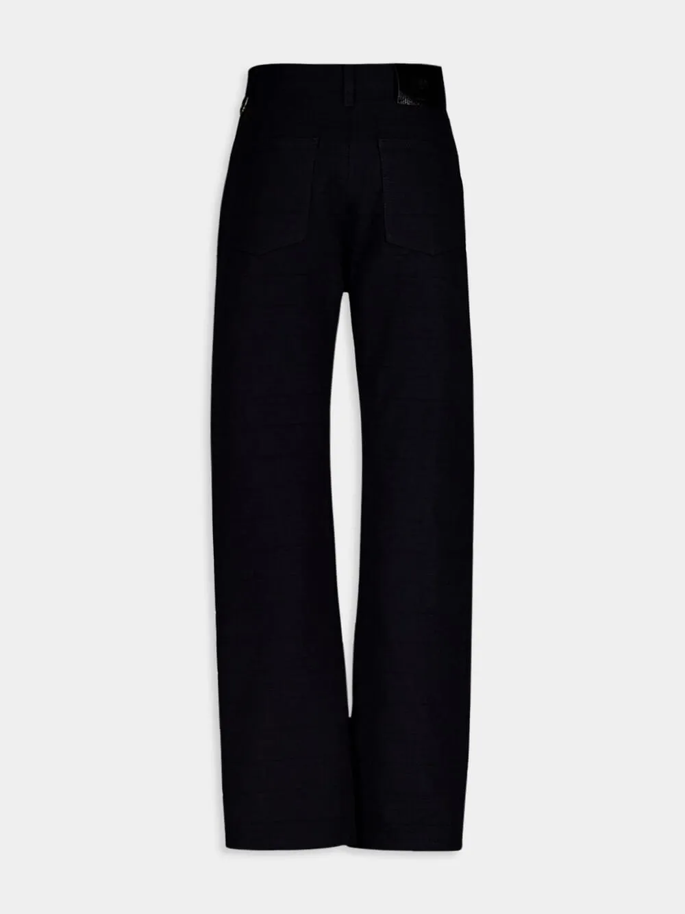 All-Over Jacquard FF Motif Denim Trousers