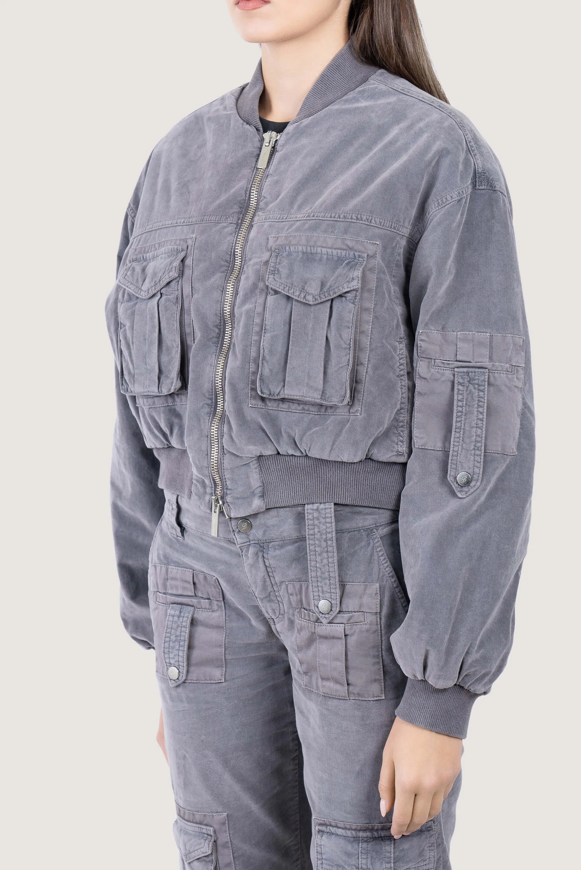 Bomber Jacket With Front Pockets