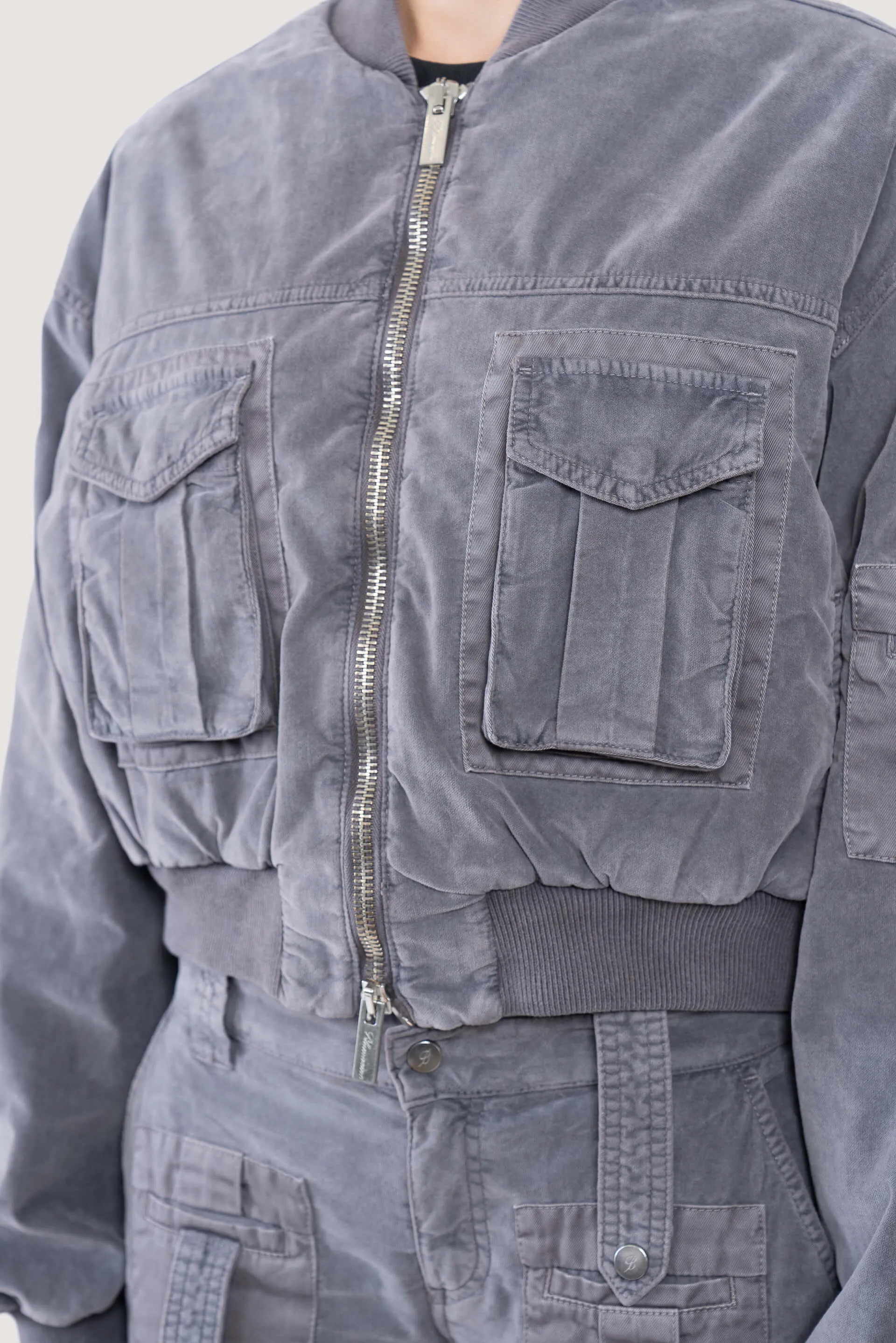 Bomber Jacket With Front Pockets