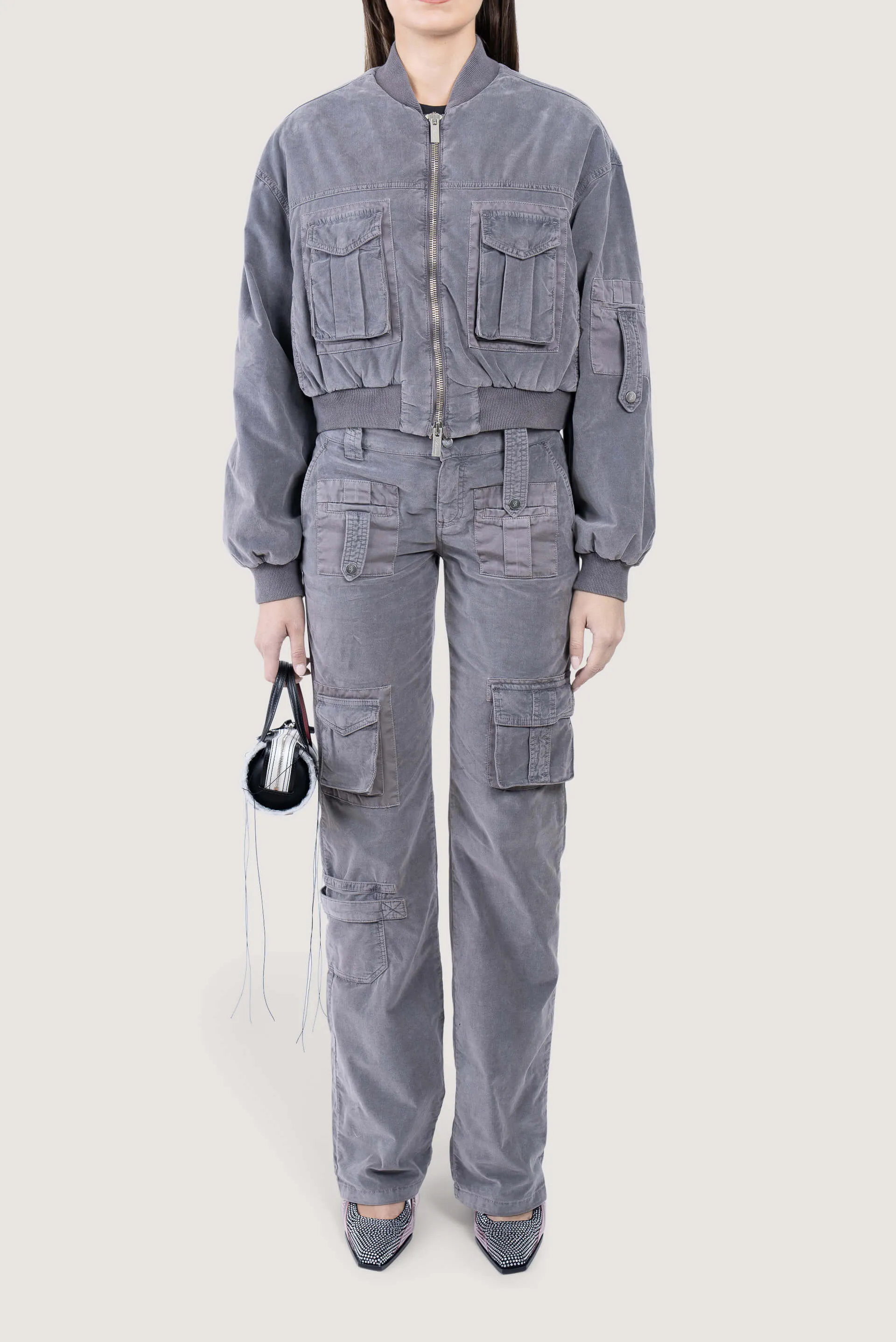 Bomber Jacket With Front Pockets