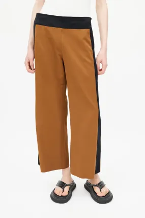 Brown & Black Wide Leg Trouser
