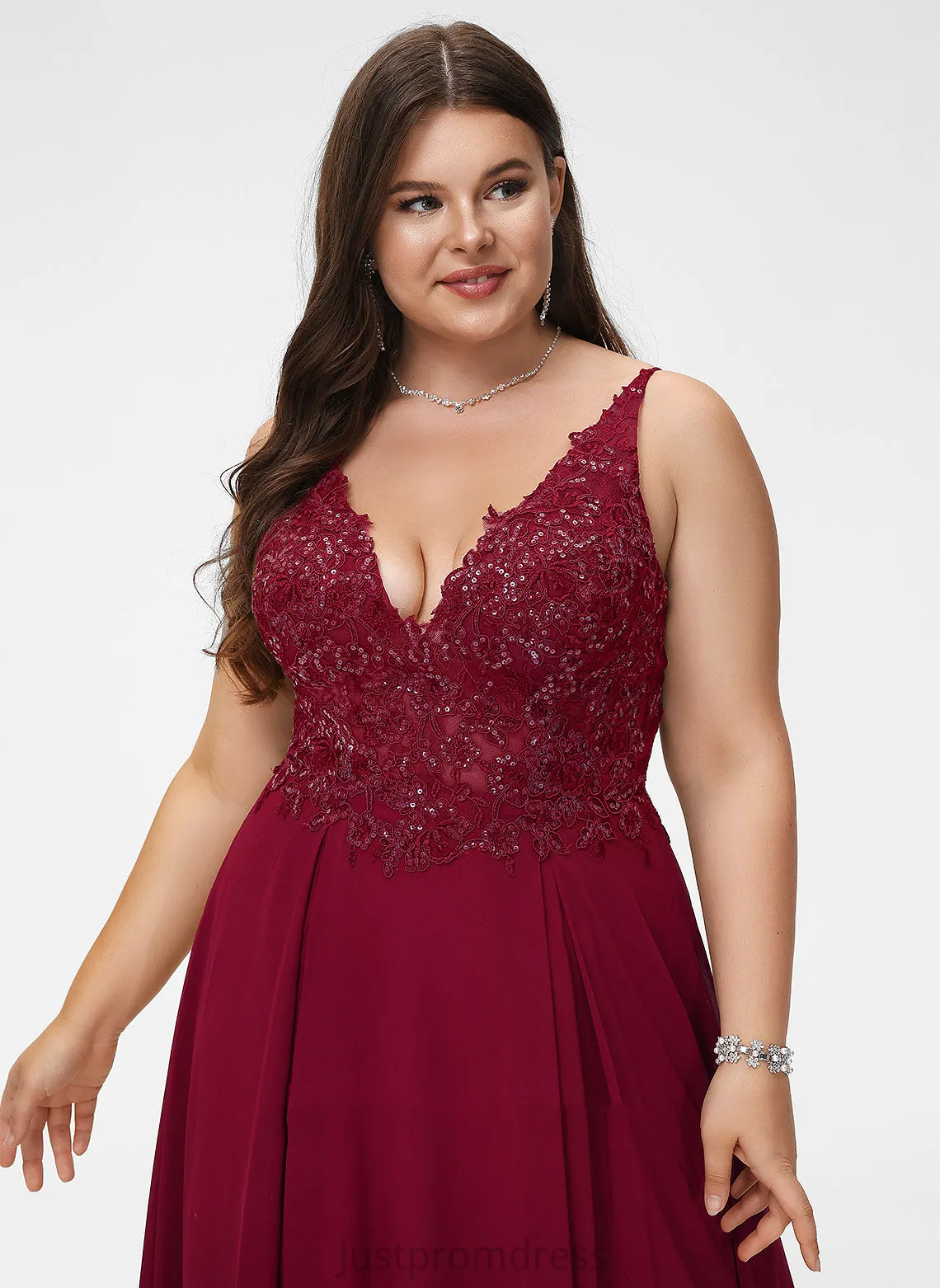 Chiffon A-line Karla Dresses V-Neck Formal Dresses