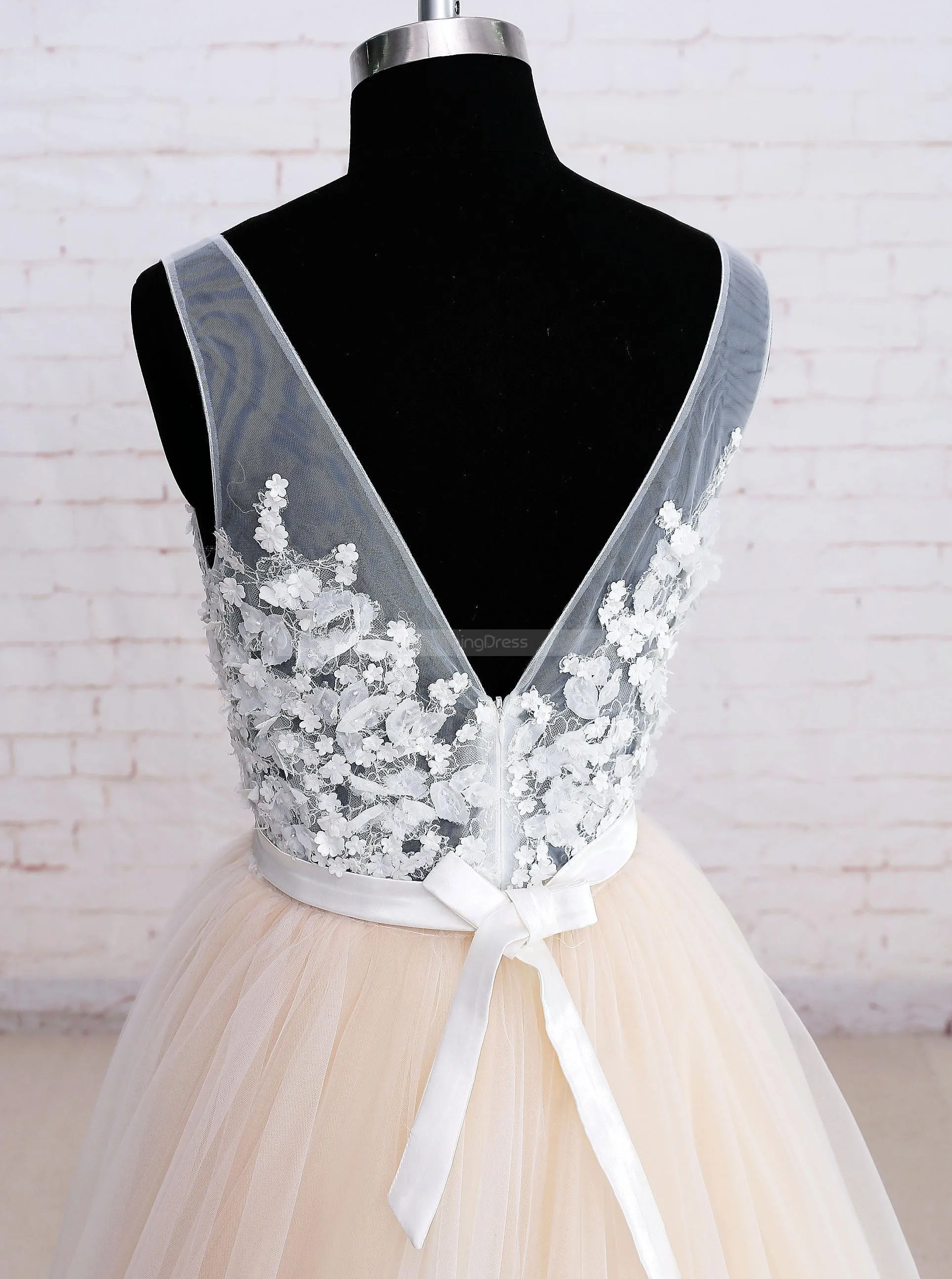 Colored Wedding Dresses,Tulle Wedding Dress,Princess Wedding Dress,WD00173