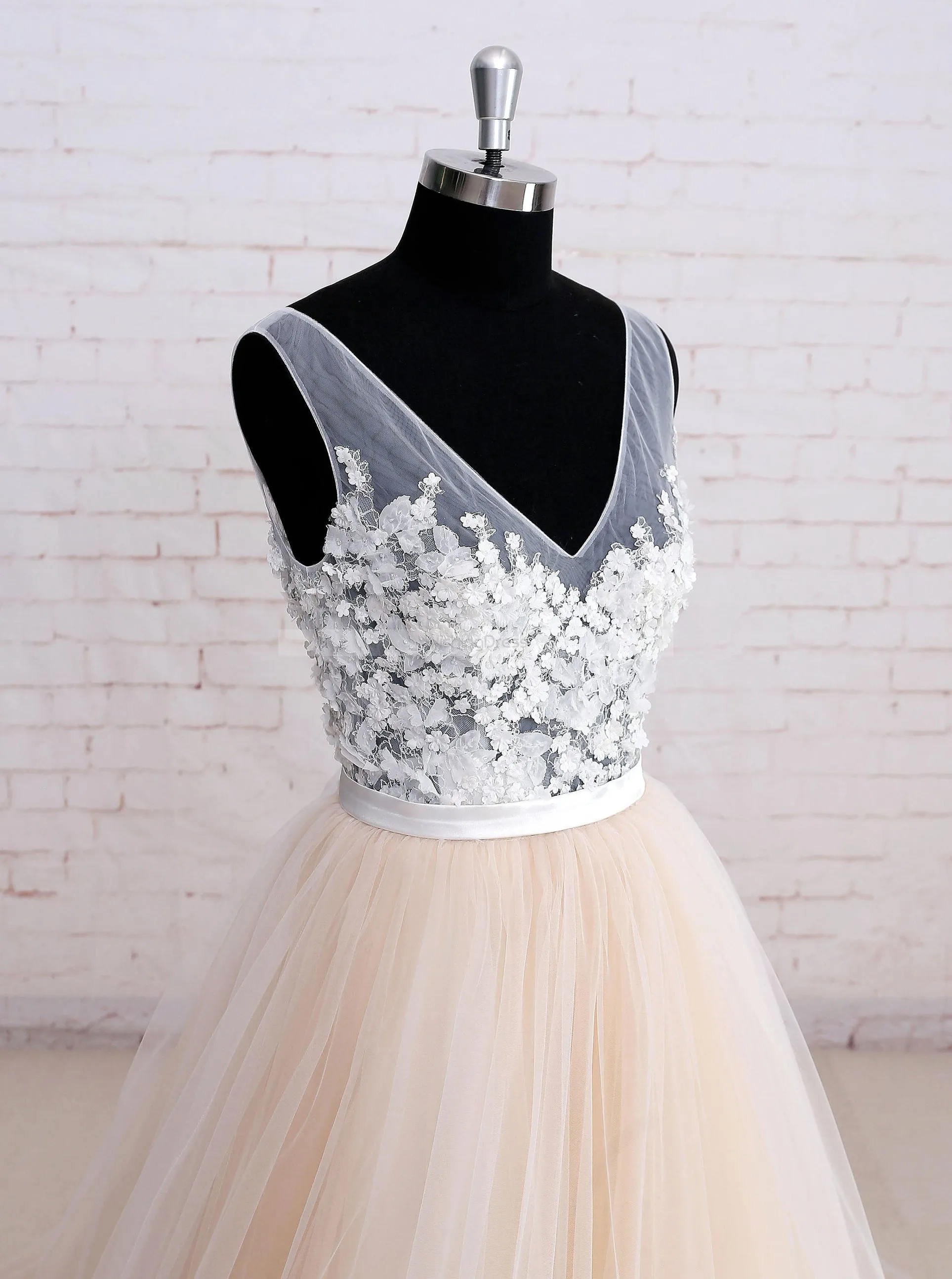 Colored Wedding Dresses,Tulle Wedding Dress,Princess Wedding Dress,WD00173