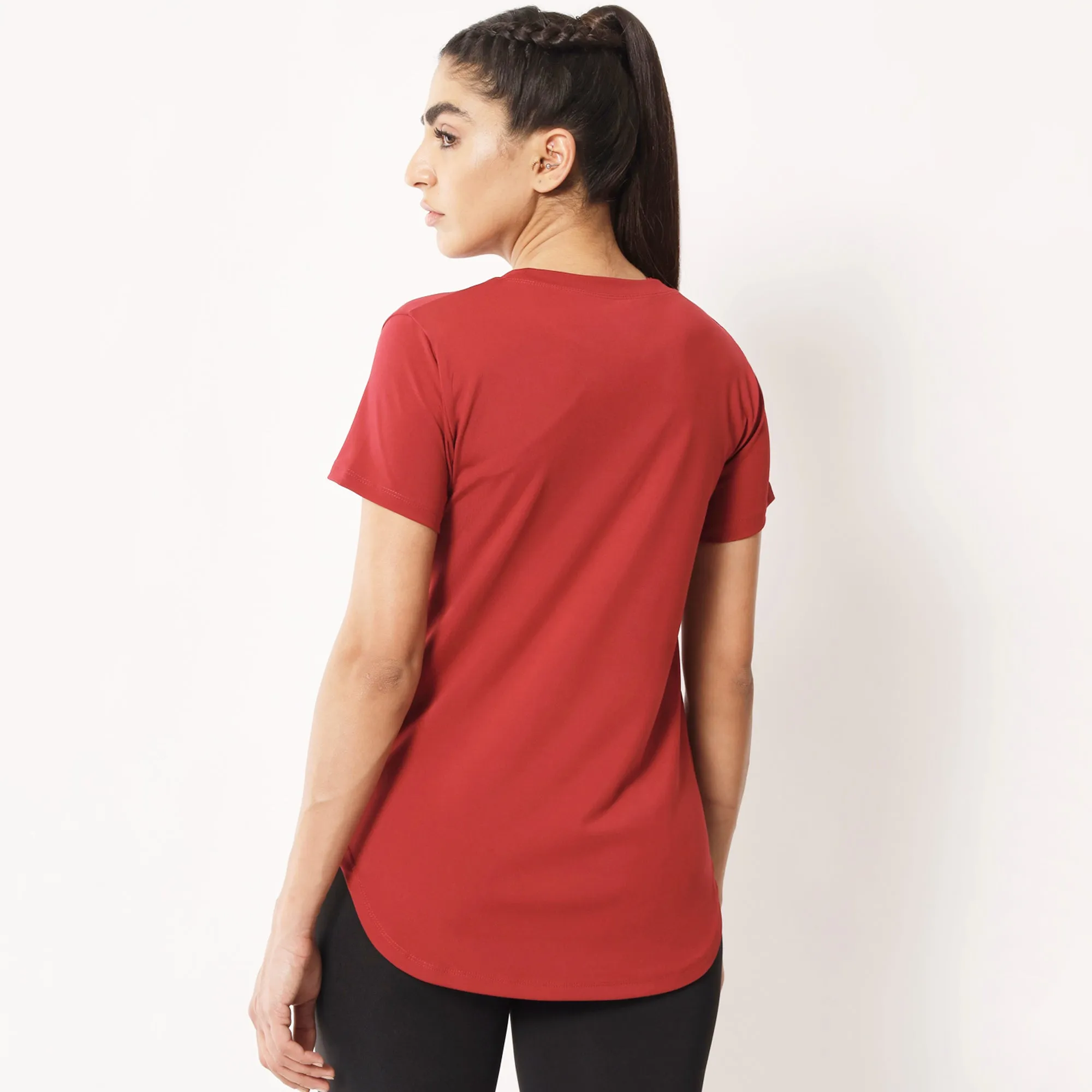 Combo of two Basic Strength T-shirts – Peach & Maroon