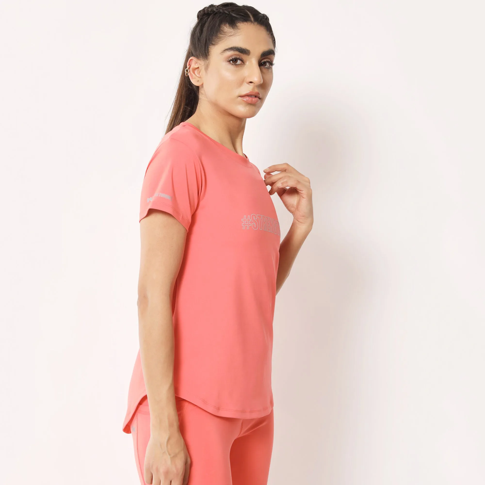 Combo of two Basic Strength T-shirts – Peach & Maroon