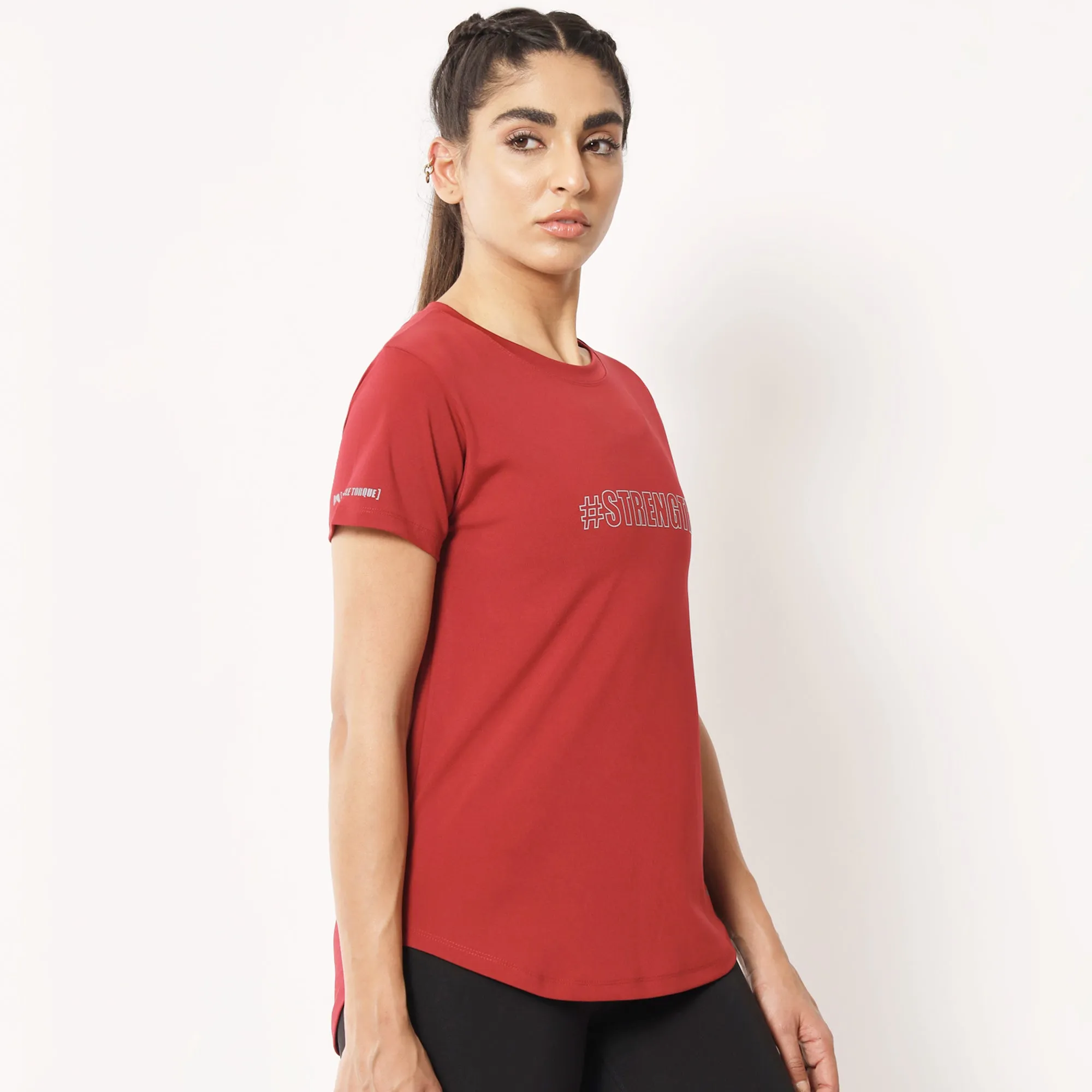 Combo of two Basic Strength T-shirts – Peach & Maroon