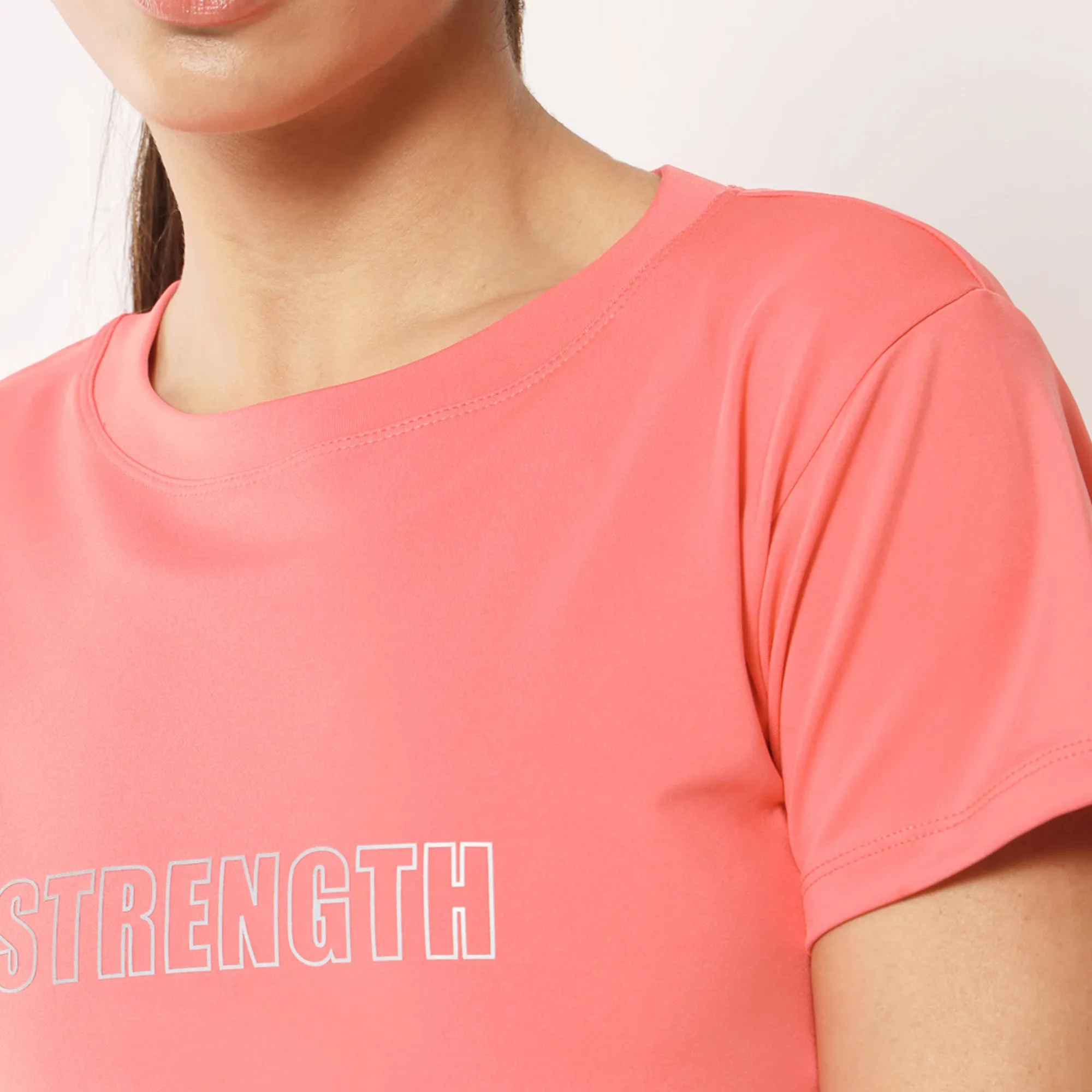 Combo of two Basic Strength T-shirts – Peach & Maroon