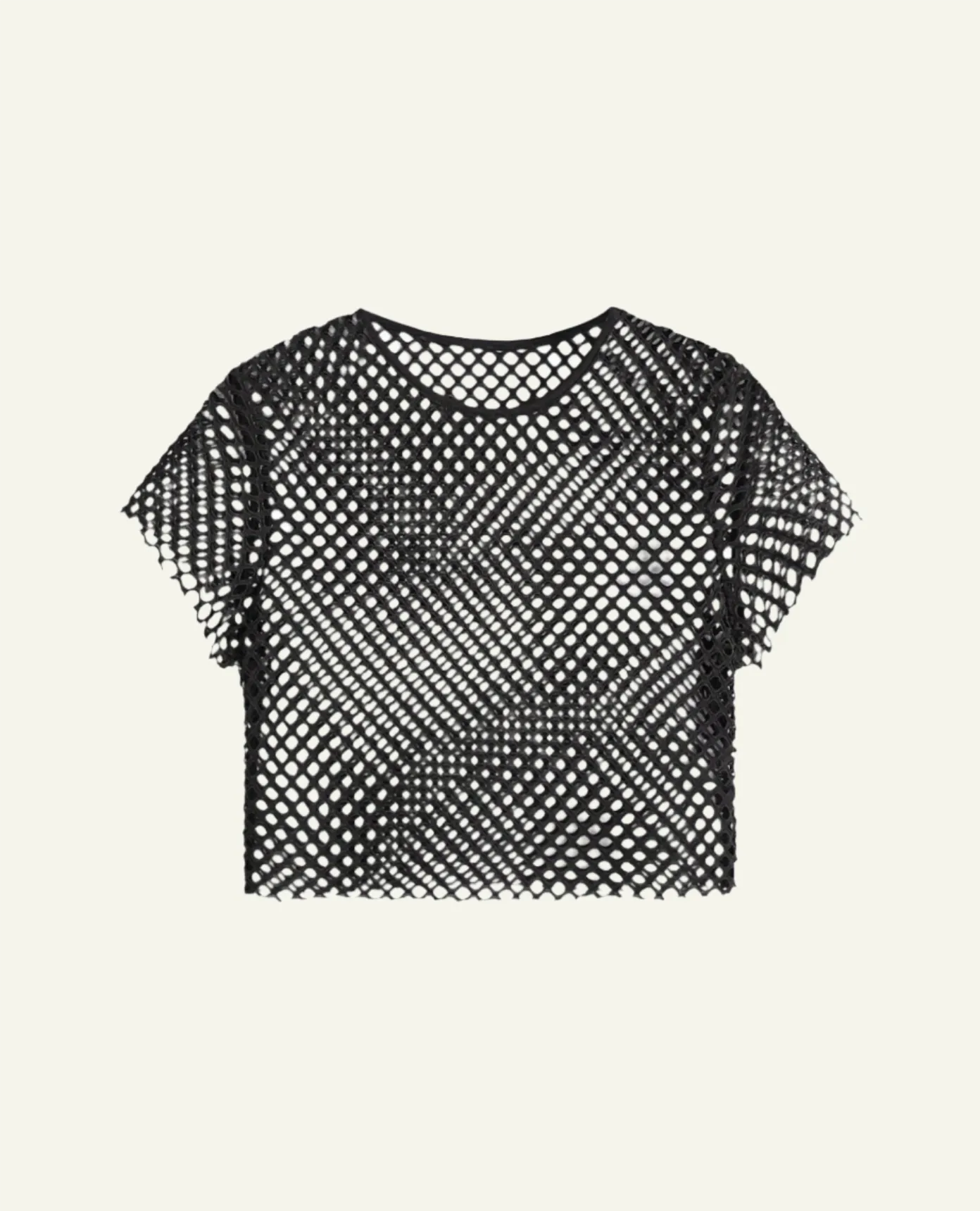 Cropped Fishnets Top