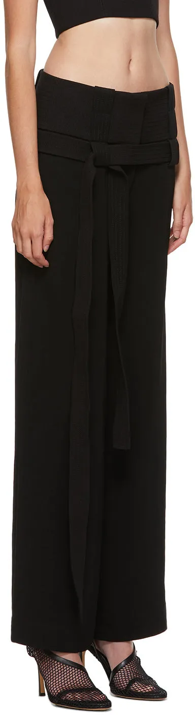 Dion Lee Black Interchange Belted Trousers