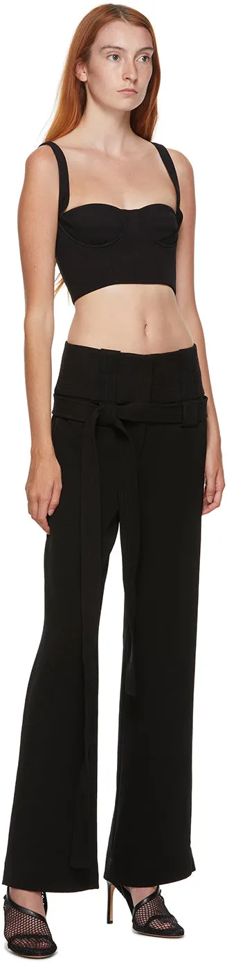 Dion Lee Black Interchange Belted Trousers