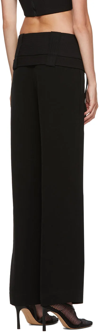 Dion Lee Black Interchange Belted Trousers