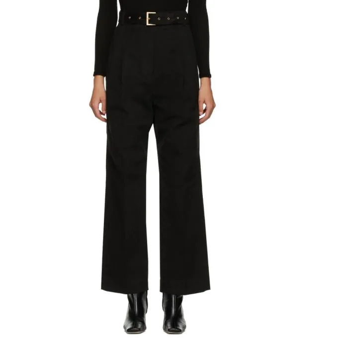 DRAE Black Belted Trousers
