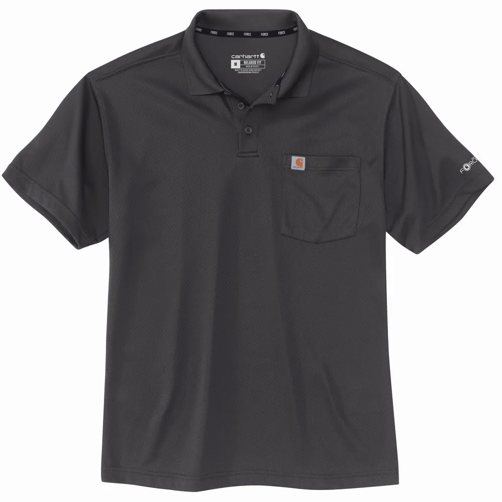 Force Relaxed Fit Lightweight Short-Sleeve Pocket Polo - 029-Shadow | Carhartt 106662
