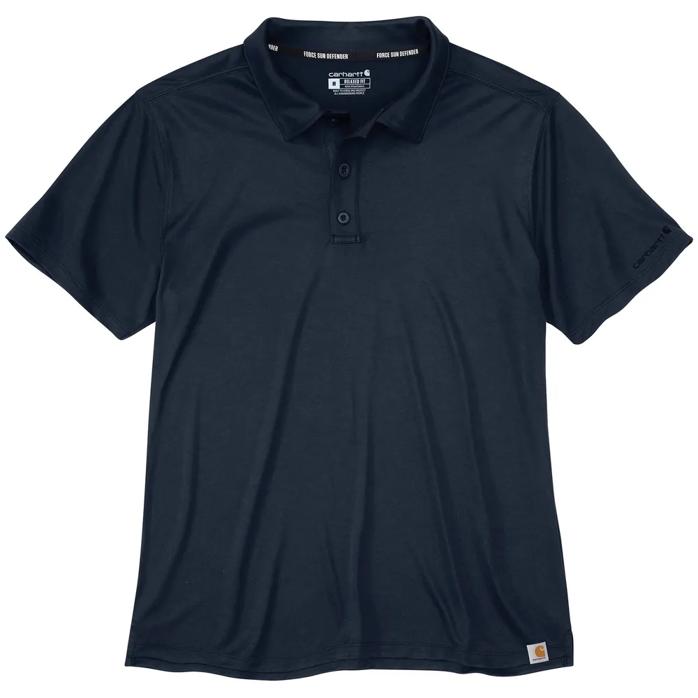 Force Sun Defender Lightweight Short-Sleeve Polo - I26-Navy | Carhartt 106899