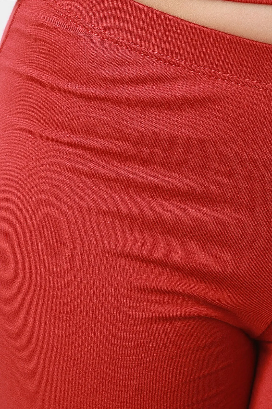 Jersey Knit High Waisted Flare Pants