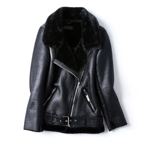 Kai Shearling Biker Jackets