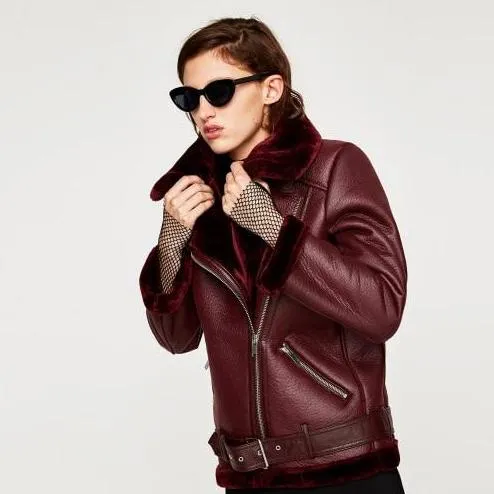 Kai Shearling Biker Jackets