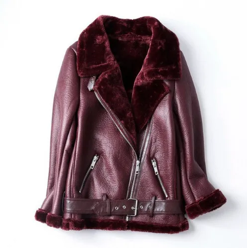 Kai Shearling Biker Jackets