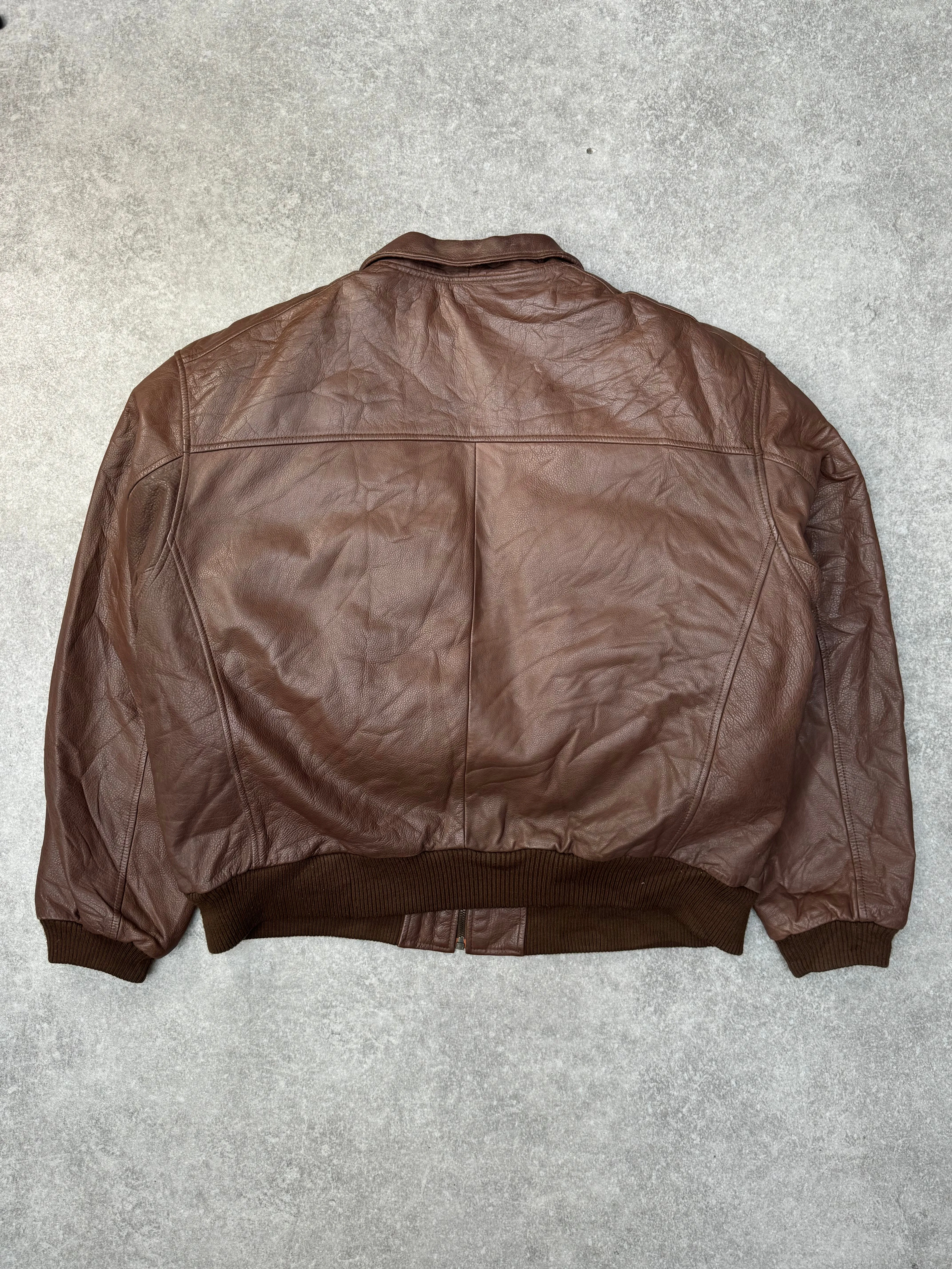 Levis Feather Down Quited Lining Leather Bomber Jacket