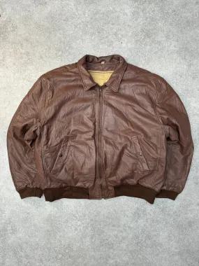 Levis Feather Down Quited Lining Leather Bomber Jacket