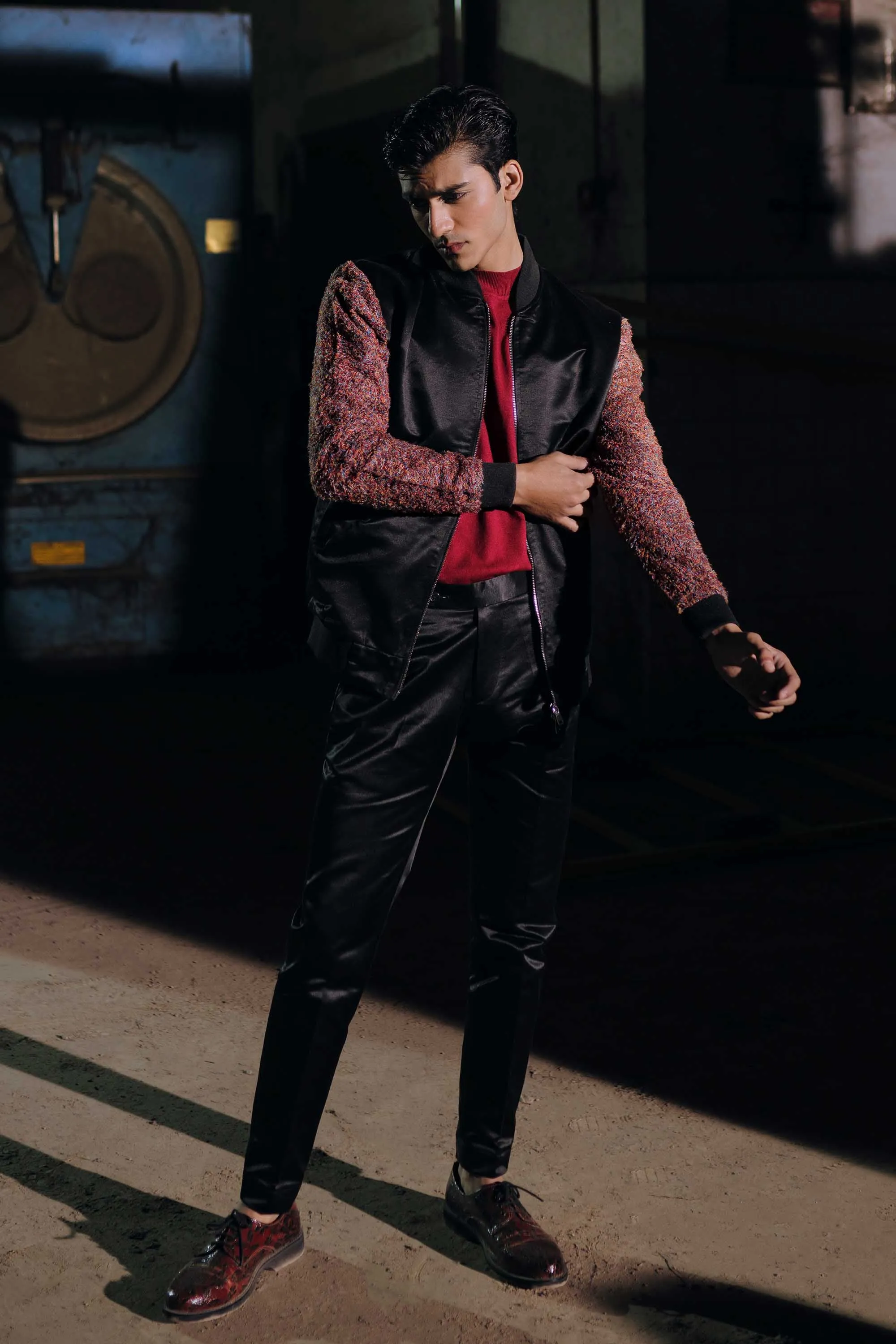 Multi Thread Sleeves Fluff Jacket