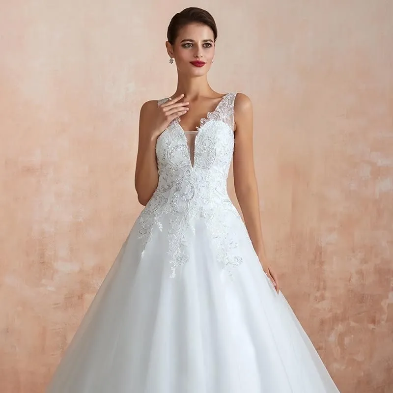 Princess A-line Wedding Dress with Sweep Train