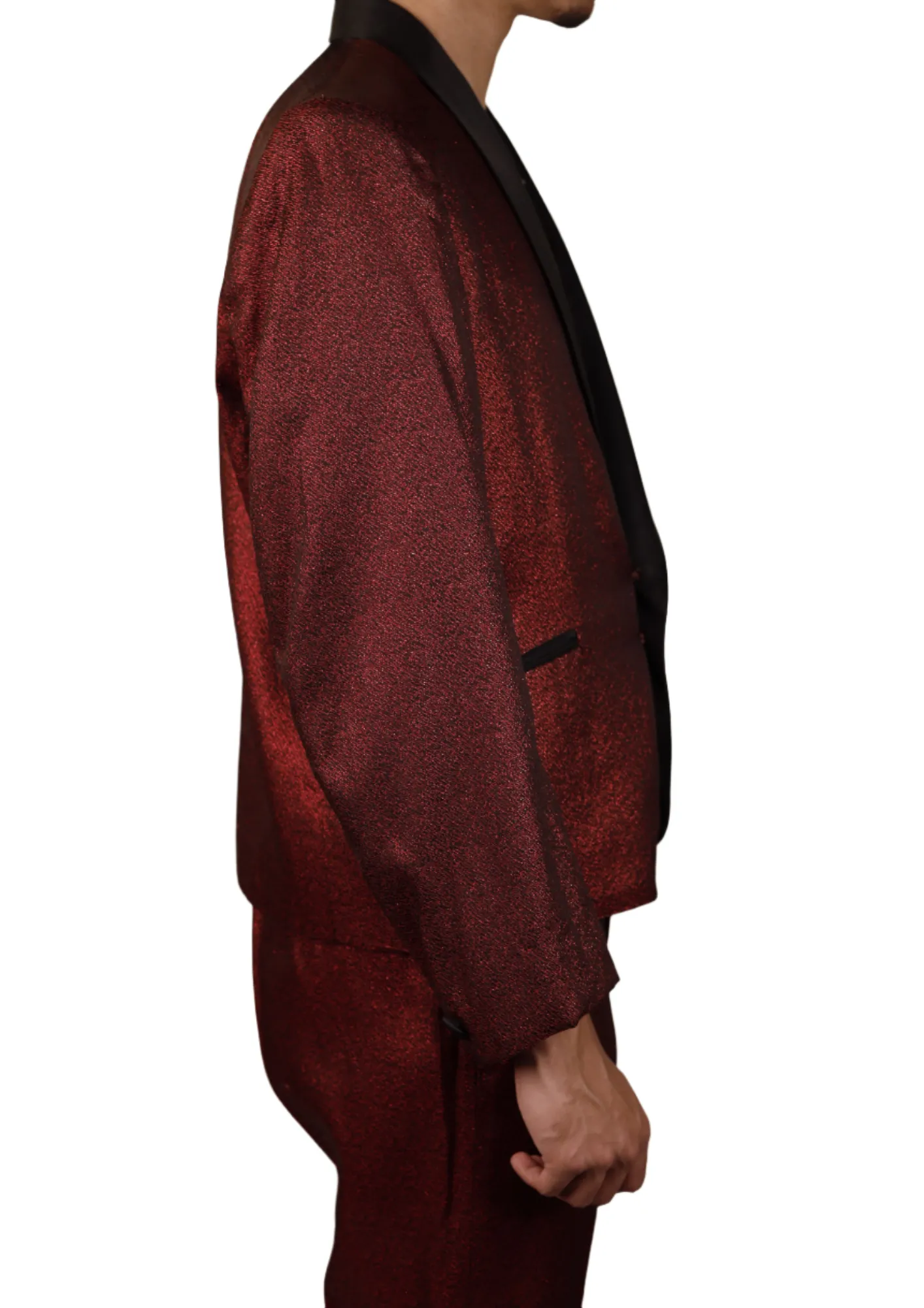Red Metallic Rockabilly Tailored Suit 1960s