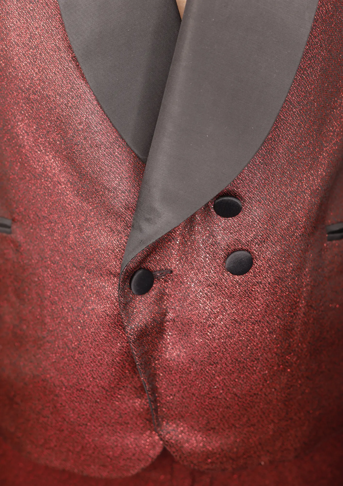 Red Metallic Rockabilly Tailored Suit 1960s