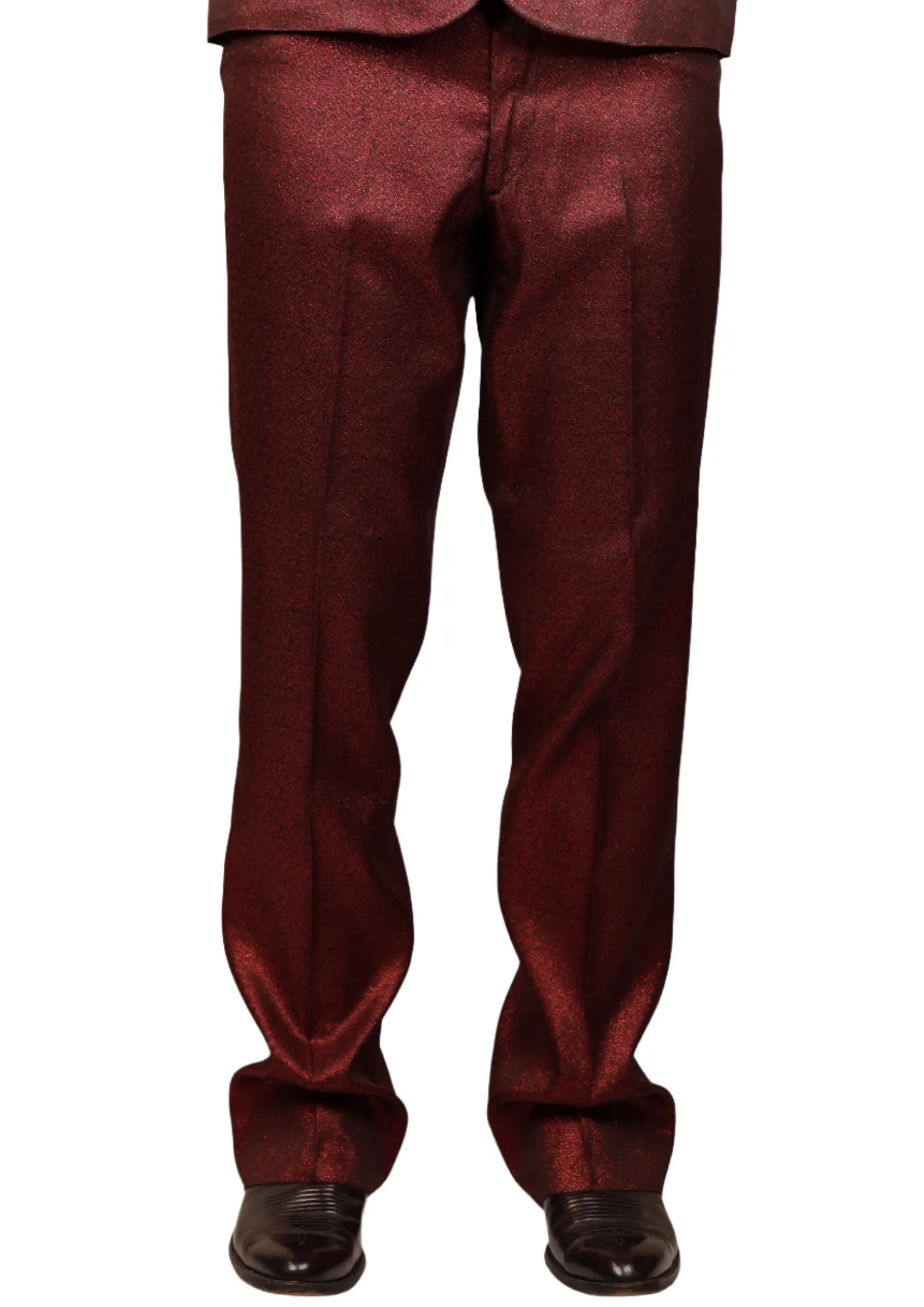 Red Metallic Rockabilly Tailored Suit 1960s