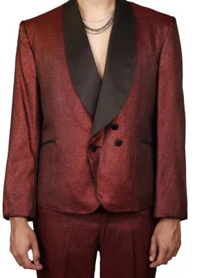 Red Metallic Rockabilly Tailored Suit 1960s