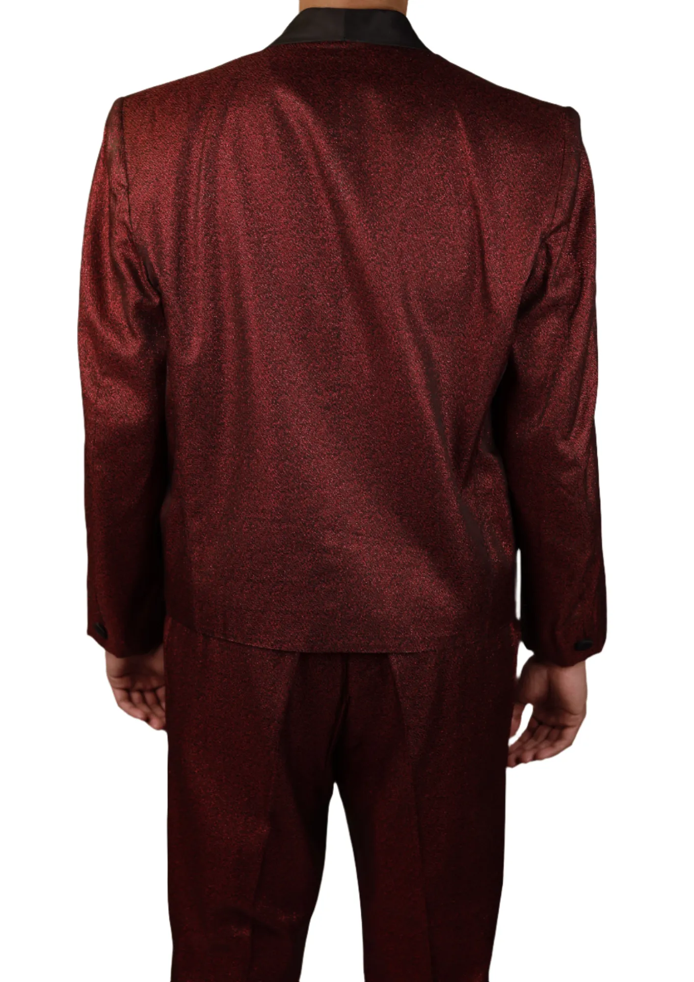 Red Metallic Rockabilly Tailored Suit 1960s