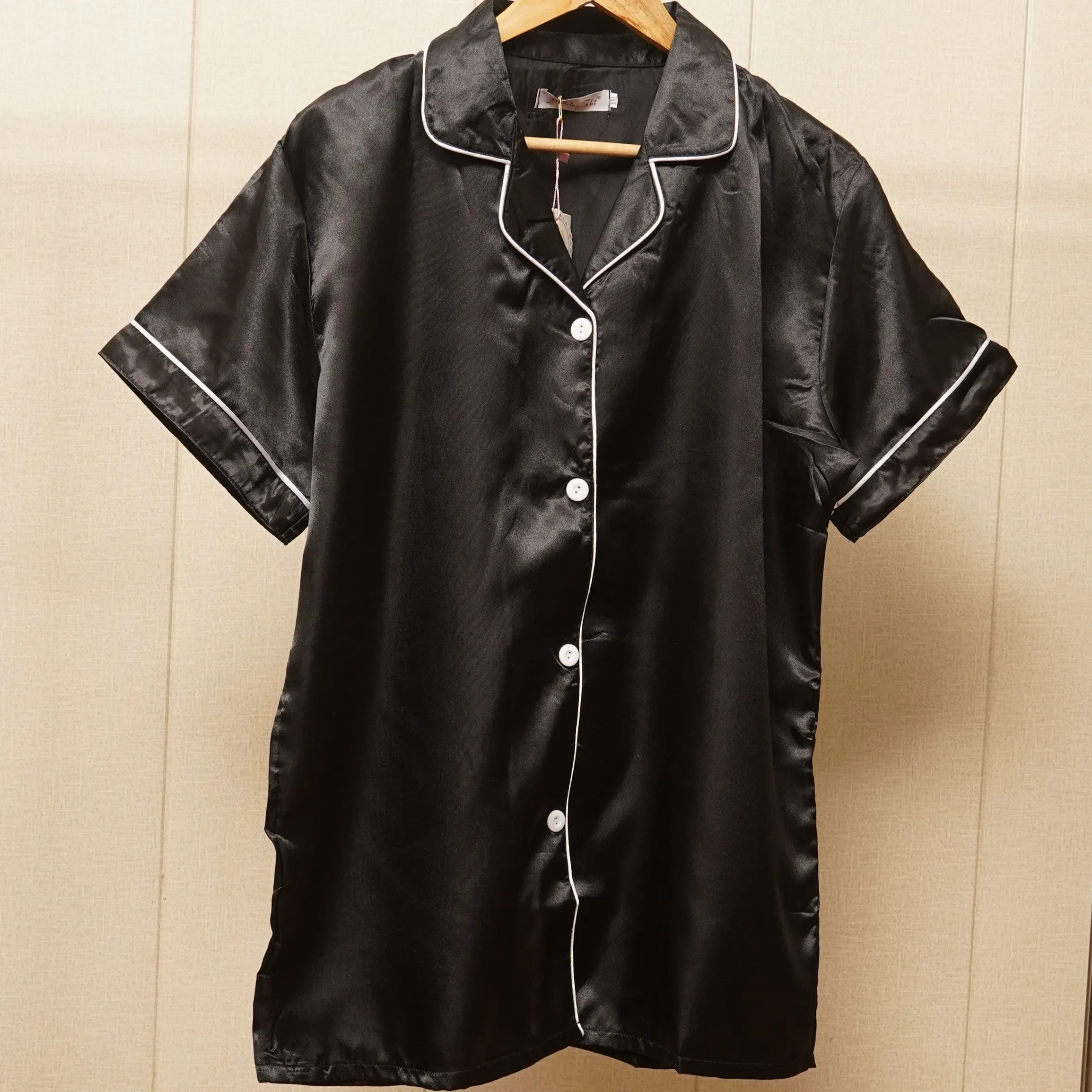 Roses print Button Through Short Sleeve Pajamas (WF-002)