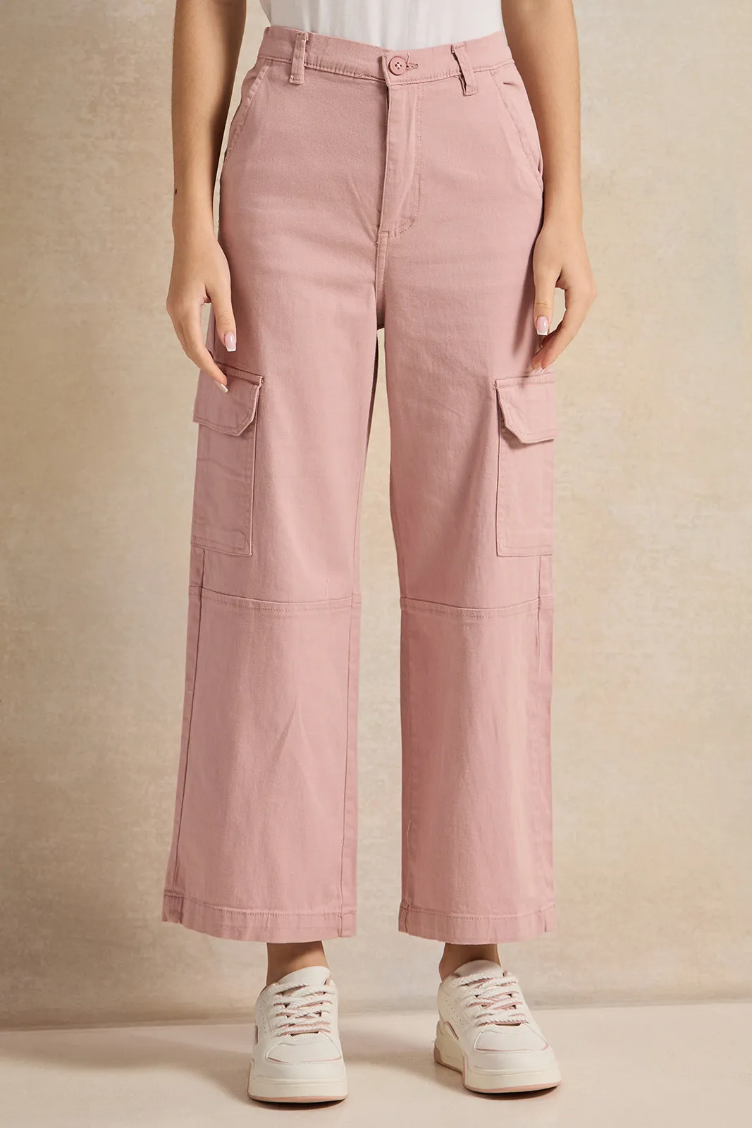 Senior Girls  Pink Cargo Pants