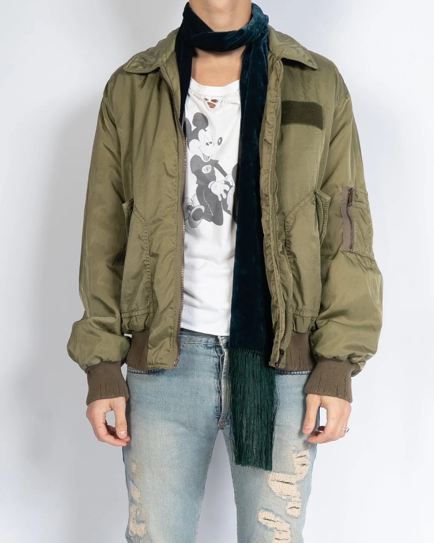SS13 Washed Green Military Bomber Jacket