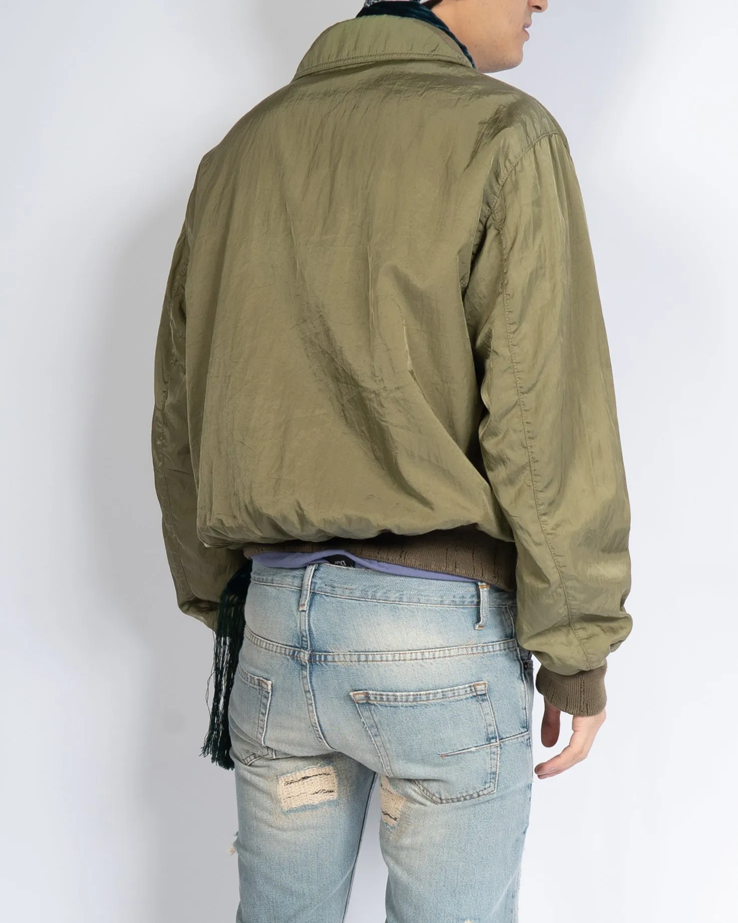 SS13 Washed Green Military Bomber Jacket