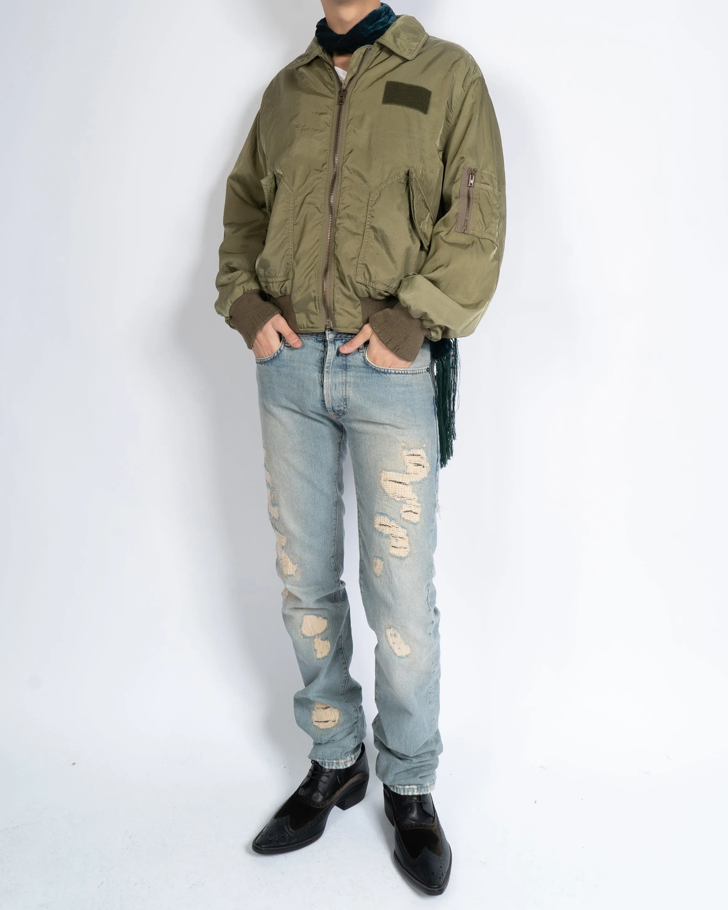 SS13 Washed Green Military Bomber Jacket