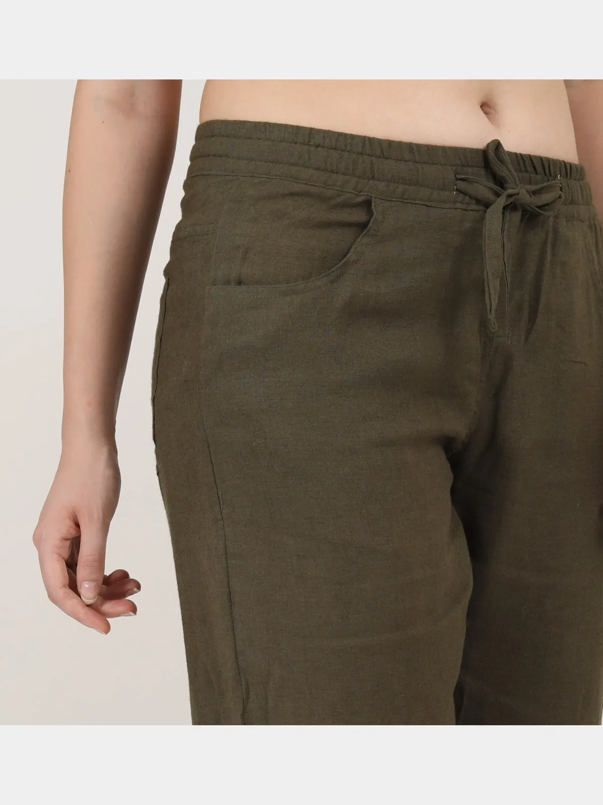 Women Classic Linen Wide Leg Trousers