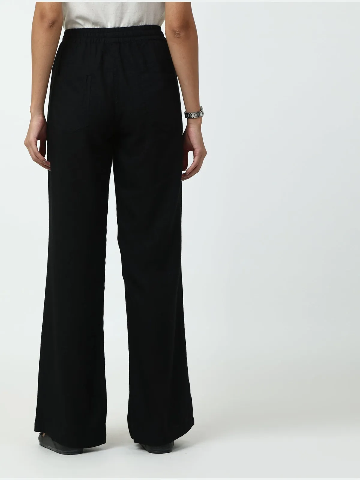 Women Classic Linen Wide Leg Trousers