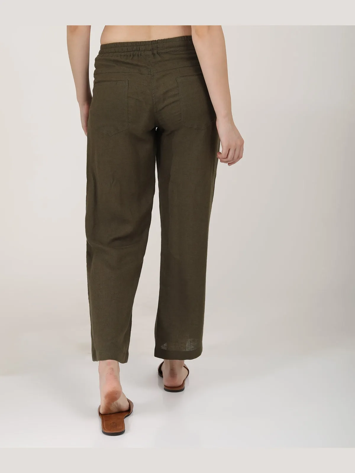 Women Classic Linen Wide Leg Trousers