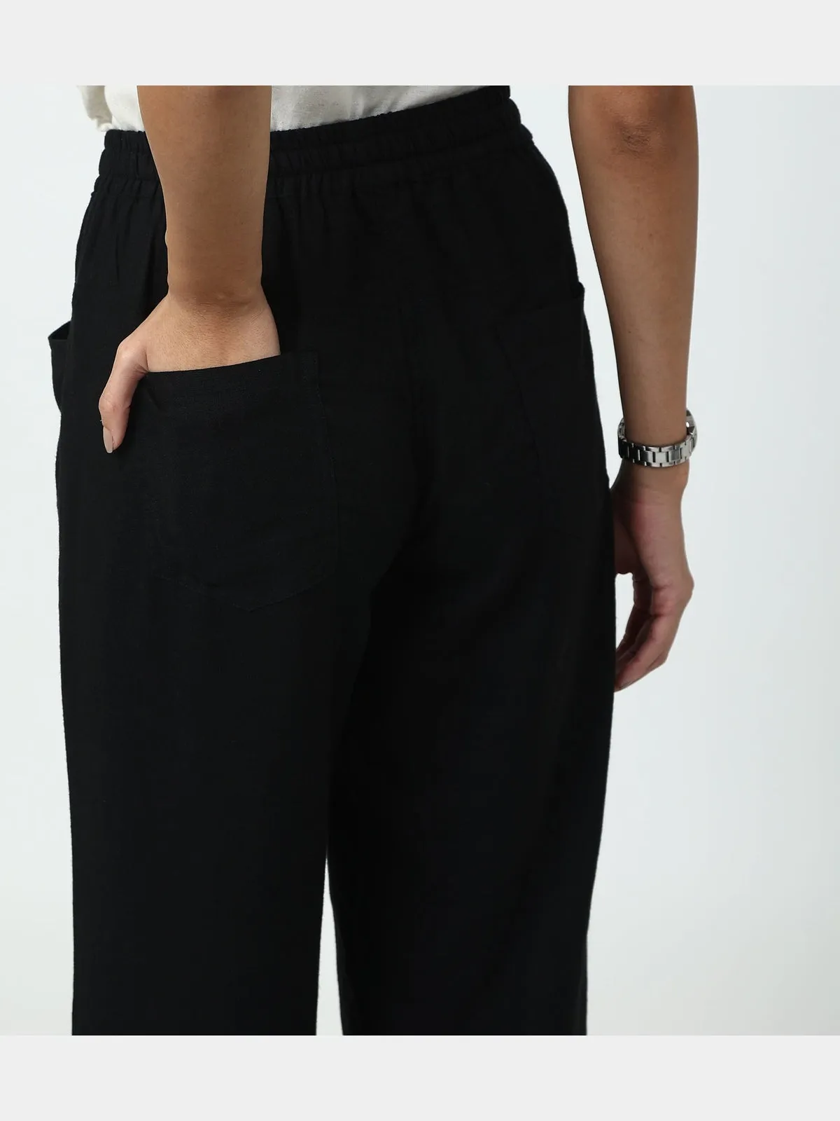Women Classic Linen Wide Leg Trousers