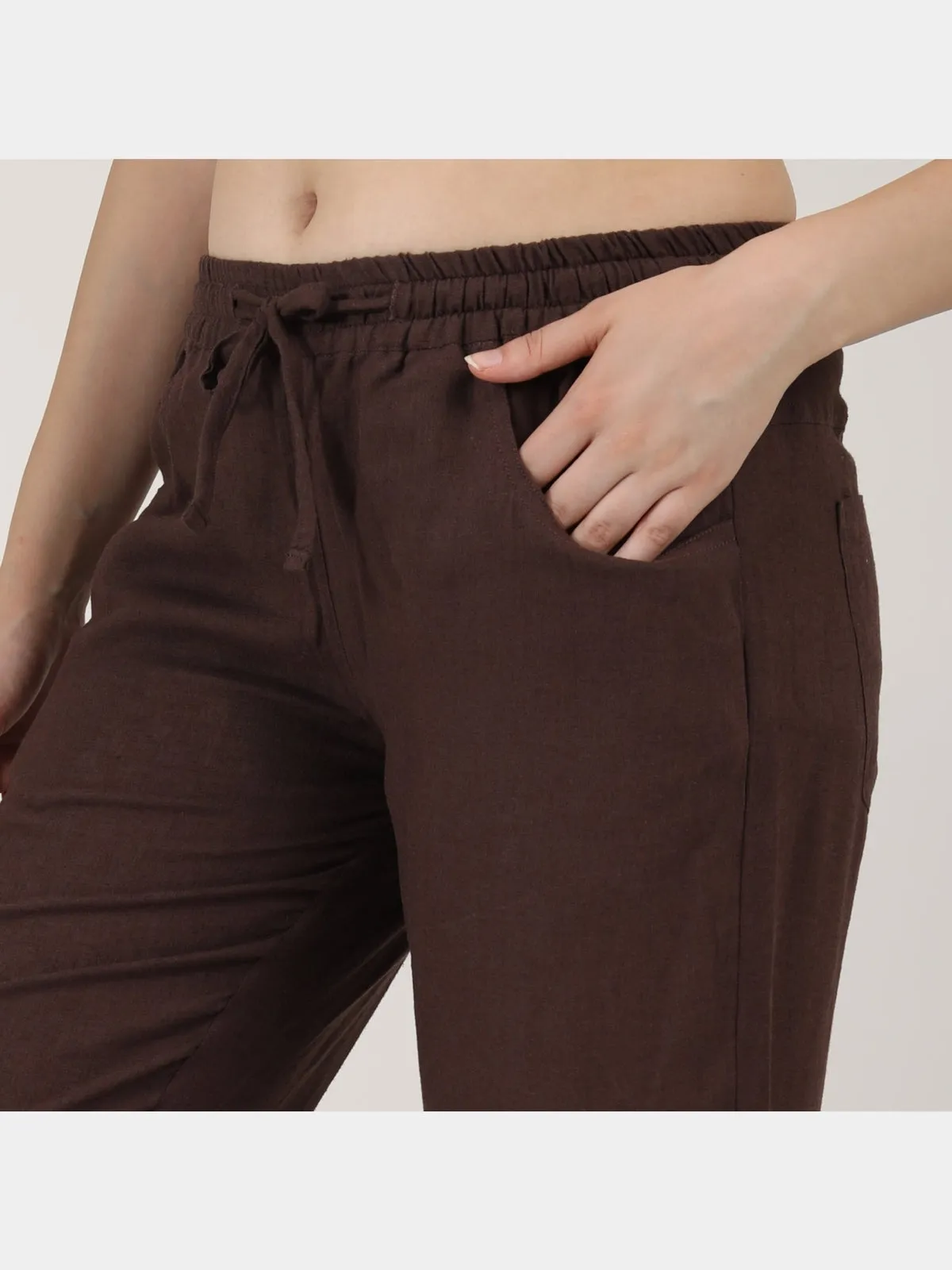 Women Classic Linen Wide Leg Trousers
