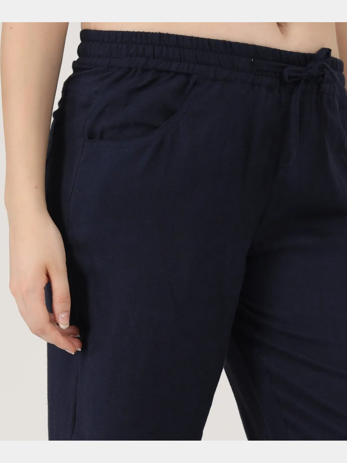 Women Classic Linen Wide Leg Trousers