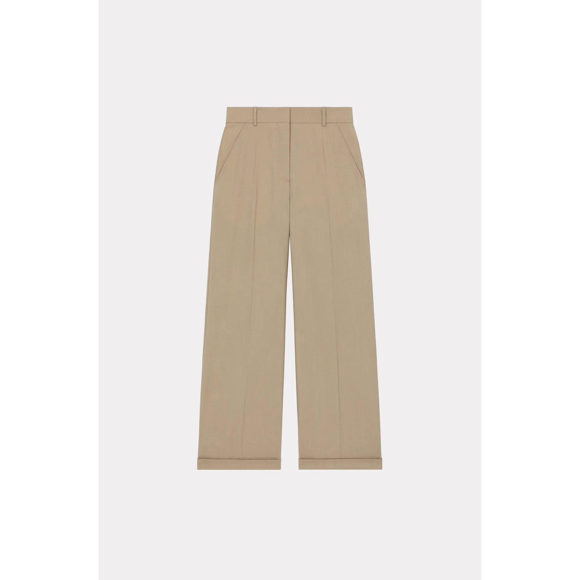Women Tailored Pants - Dark Beige